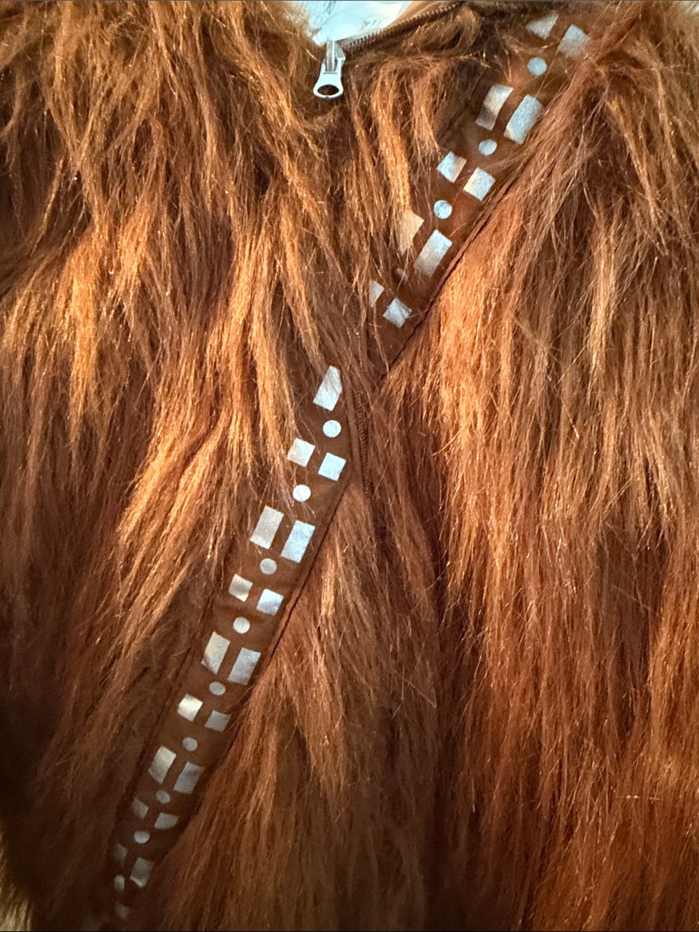Star Wars Chewbacca-Inspired Chestnut Brown Faux Fur Jacket with Hood - Picture 5 of 8